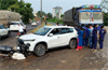 Udupi: Car, bike, and lorry involved in serial accident at Santhekatte Junction